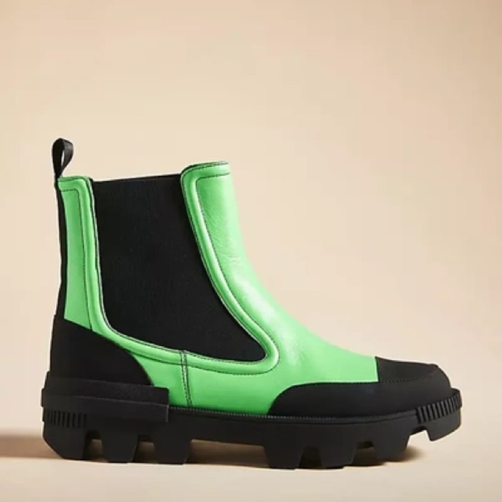 NEW BIBI LOU GREEN CHELSEA BOOT 6 ANTHROPOLOGIE